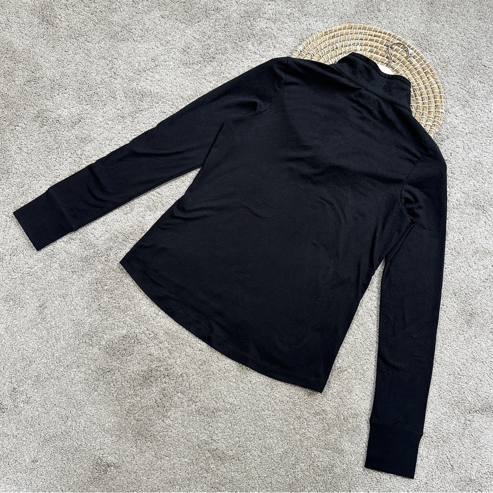 feat Women’s Half Zip Pullover Longsleeve Shirt High Neck in Black Size S - Picture 7 of 15